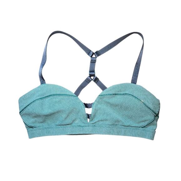 Lululemon Anahatasana Bra - Wee Stripe Heathered Menthol Forage - Picture 2 of 6